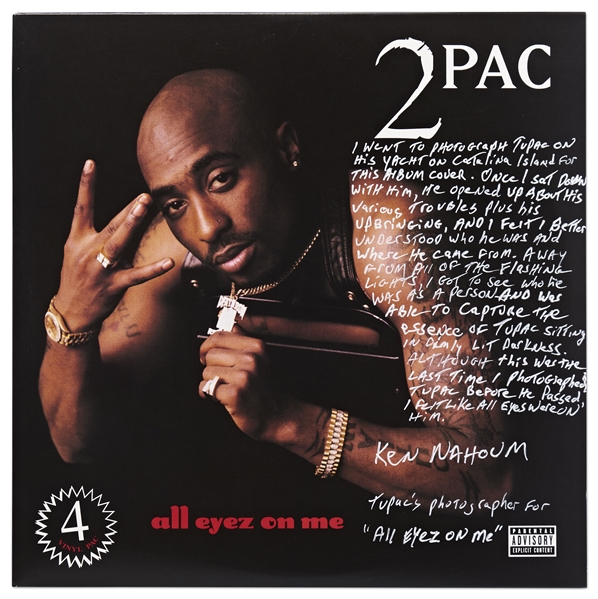 2Pac "All Eyez on Me" Album Signed by Photographer Ken Nahoum Who Describes How He Captured the Revealing Photos of Tupac