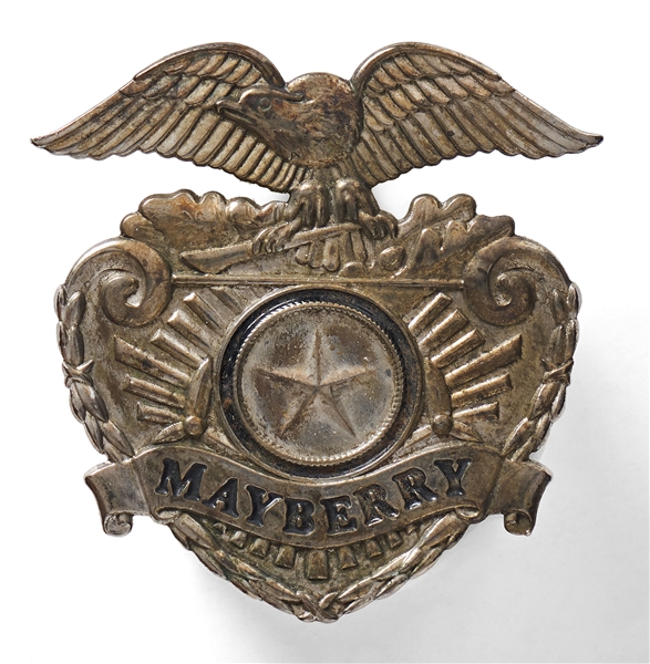 ''The Andy Griffith Show'' Screen-Used Costume Worn by Don Knotts as Deputy Sheriff Barney Fife -- Includes Shirt, Tie, Cap & Two ''Mayberry'' Badges