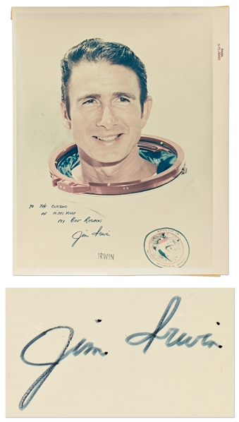 Jim Irwin Signed Red-Numbered NASA Photo on A Kodak Paper