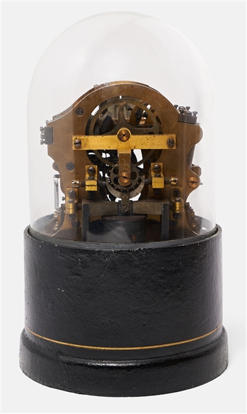 Thomas Edison's Universal Self-Winding Stock Ticker -- With Original Glass Dome