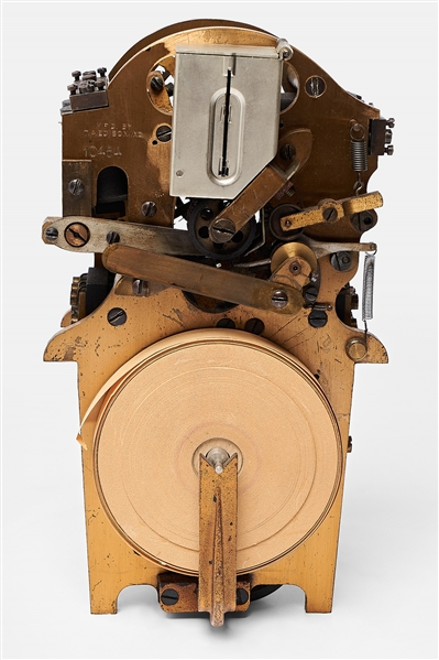 Thomas Edison's Universal Self-Winding Stock Ticker -- With Original Glass Dome