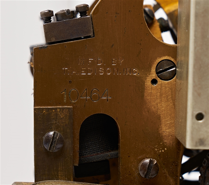 Thomas Edison's Universal Self-Winding Stock Ticker -- With Original Glass Dome