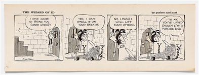 Lot of Four ''Wizard of Id'' Comic Strips from 1964-1965