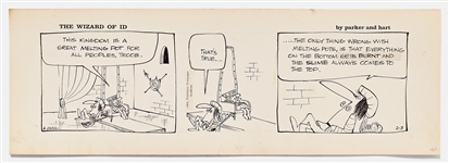 Lot of Four ''Wizard of Id'' Comic Strips from 1964-1965