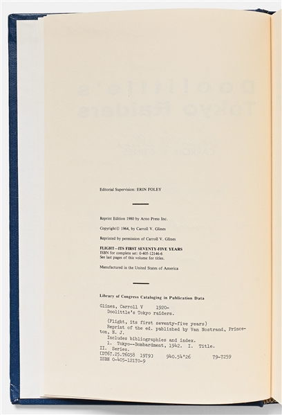 ''Doolittle's Tokyo Raiders'' Signed by Signed by Jimmy Doolittle & 27 of His Raiders