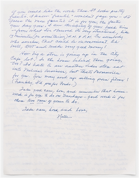 Harper Lee Autograph Letter Signed from NYC After 9/11 -- ''...when you're walking around down there, every step you take is on a pulverized human being. To know what hell is like, go take a look...''