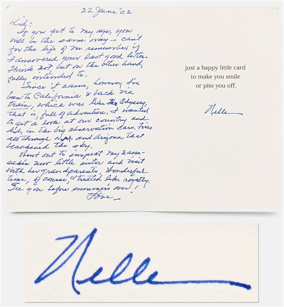 Harper Lee Autograph Letter Signed Plus Initialed Envelope -- ''... I wanted to get a look at our country and did...''