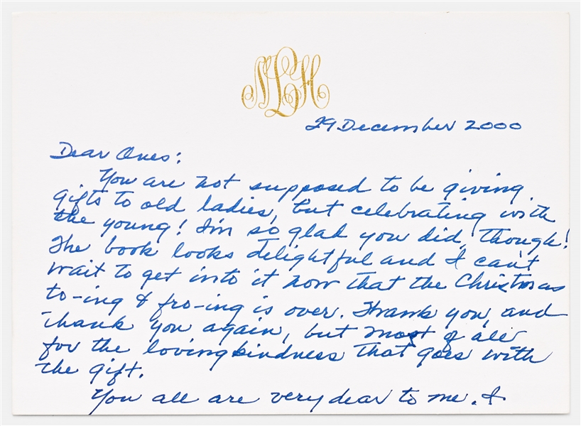 Harper Lee Autograph Letter Signed Plus Signed Envelope