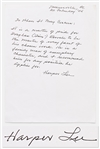 Harper Lee Signed Letter of Recommendation -- Signed With Her Famous Pen Name, Harper Lee