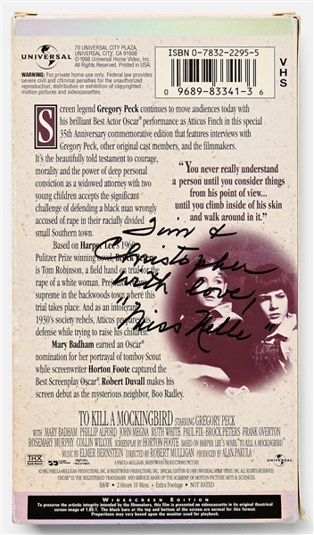 Harper Lee Signed VHS Cover of ''To Kill a Mockingbird'' Starring Gregory Peck