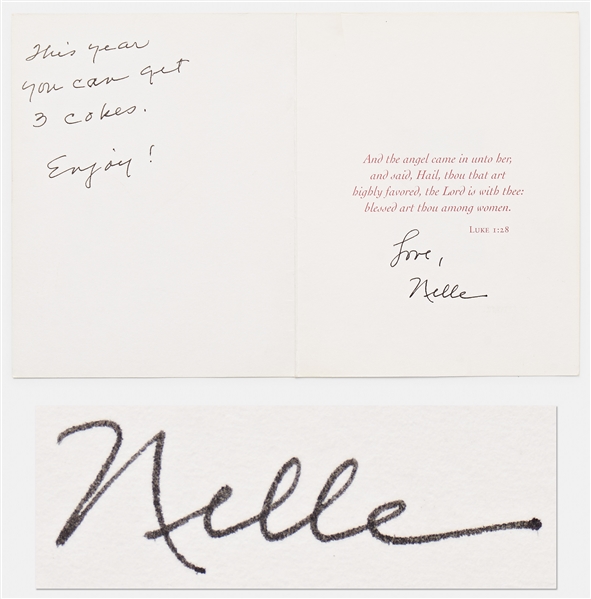 Harper Lee Christmas Card Signed with Handwritten Note
