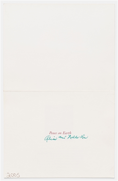 Harper Lee Christmas Card Signed
