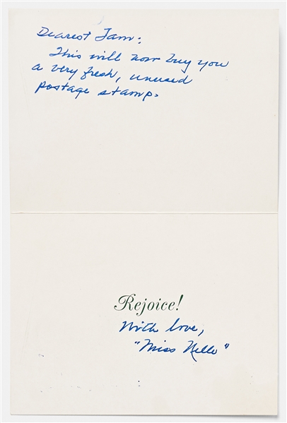 Harper Lee Christmas Card Signed With Handwritten Note