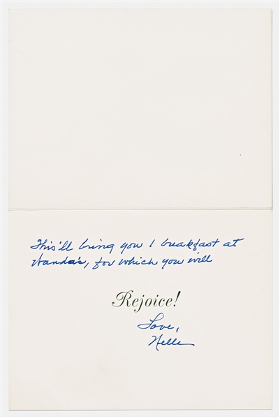 Harper Lee Christmas Card Signed With Handwritten Note