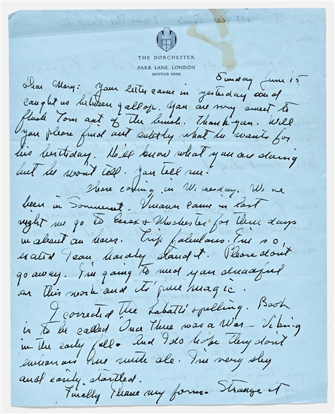 John Steinbeck Autograph Letter Signed -- ''Finally I have my form. Strange it was there all the time. I was the last to know...''