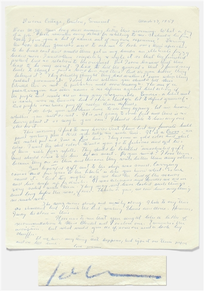 John Steinbeck Autograph Letter Signed -- ''I hate to say this as claimant but I think the best writing I have ever done...''