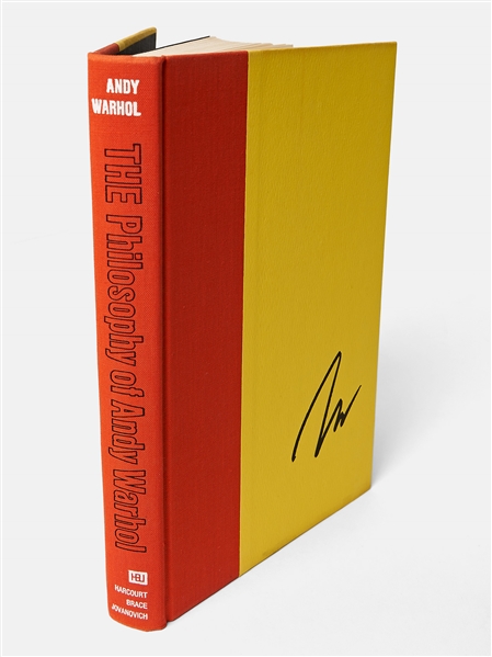 Andy Warhol Sketches His Famous Campbell's Soup Can -- Drawn in a Signed Copy of ''The Philosophy of Andy Warhol''