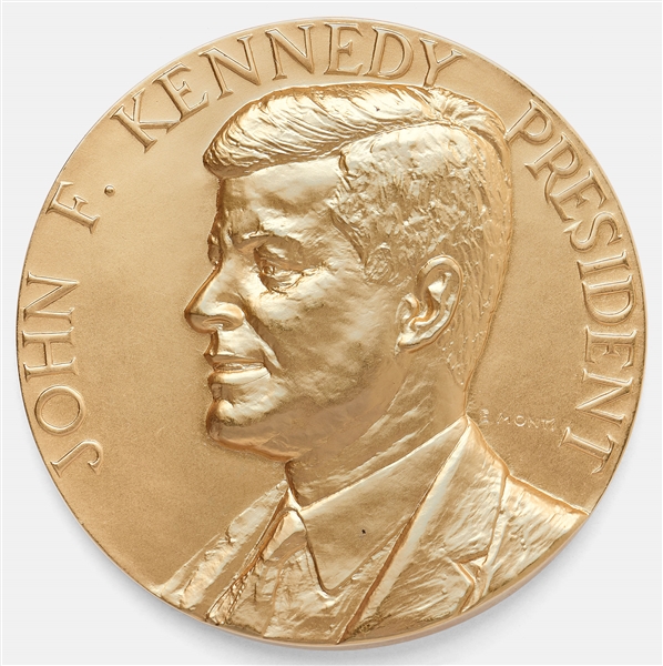 John F. Kennedy Inaugural Medal Made of 18 Karat Gold -- Extremely Rare