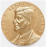 John F. Kennedy Inaugural Medal Made of 18 Karat Gold -- Extremely Rare