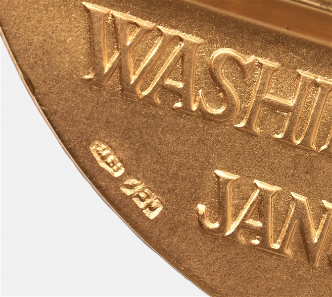 John F. Kennedy Inaugural Medal Made of 18 Karat Gold -- Extremely Rare