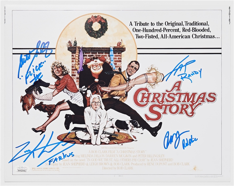 ''A Christmas Story'' Cast-Signed 14'' x 11'' Photo -- With JSA COA