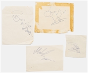 AC/DC Signatures -- Includes 2 by Bon Scott, Plus Angus Young & Mark Evans, All Acquired in January 1977 -- With Roger Epperson COA