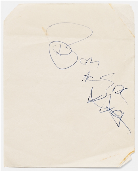 AC/DC Signatures -- Includes 2 by Bon Scott, Plus Angus Young & Mark Evans, All Acquired in January 1977 -- With Roger Epperson COA