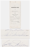 Marilyn Monroe and Arthur Miller Signed Mortgage Deed for their Roxbury, Connecticut Home