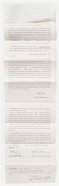 Marilyn Monroe and Arthur Miller Signed Mortgage Deed for their Roxbury, Connecticut Home