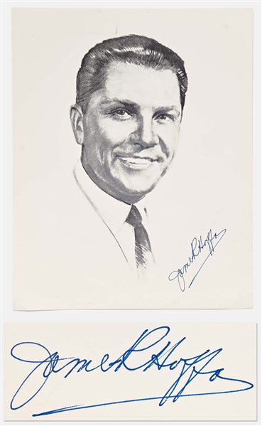 Jimmy Hoffa Boldly Signed 8'' x 10'' Portrait -- Uninscribed