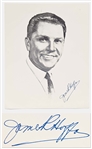 Jimmy Hoffa Boldly Signed 8 x 10 Portrait -- Uninscribed