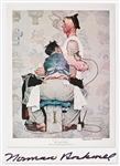 Norman Rockwell Signed Lithograph of His Famous Painting Only Skin Deep -- Measures 19 x 25