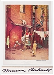 Norman Rockwell Signed Lithograph of His Famous Painting Homecoming -- Measures 19 x 25