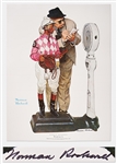 Norman Rockwell Signed Lithograph of His Famous Painting Weighing In -- Measures 19 x 25