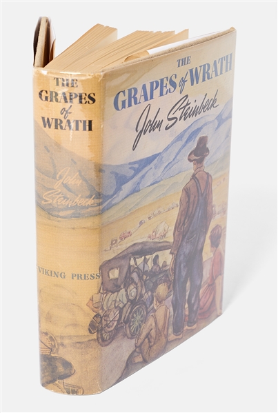 John Steinbeck's ''The Grapes of Wrath'' First Printing in First Printing Dust Jacket -- Near Fine Condition