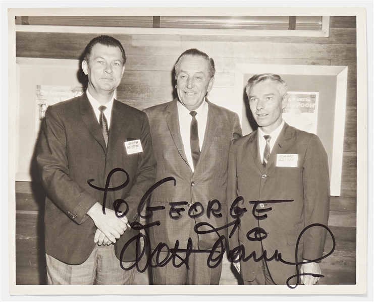 Walt Disney Signed 10'' x 8'' Photo with a Large, Bold Signature