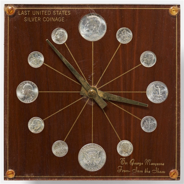 Silver Coin Clock from 1964
