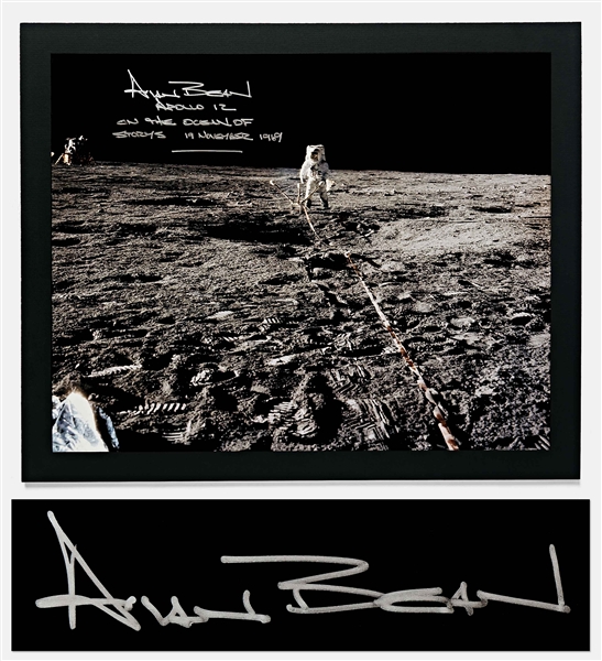 Alan Bean Signed 20'' x 16'' Photo -- Bean Shown Walking on the Ocean of Storms