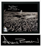 Alan Bean Signed 20 x 16 Photo -- Bean Shown Walking on the Ocean of Storms