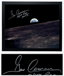 Gene Cernan 20 x 16 Earthrise Signed Photo