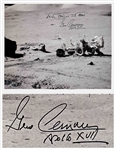 Gene Cernan Signed 20 x 16 Photo -- Last Man on the Moon