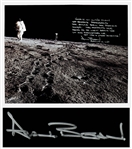 Alan Bean Signed 20 x 16 Photo Describing His Experience on the Moon