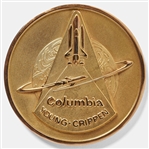 Sally Rides Personally Owned STS-1 Space Shuttle Columbia Gold Flown Robbins Medal