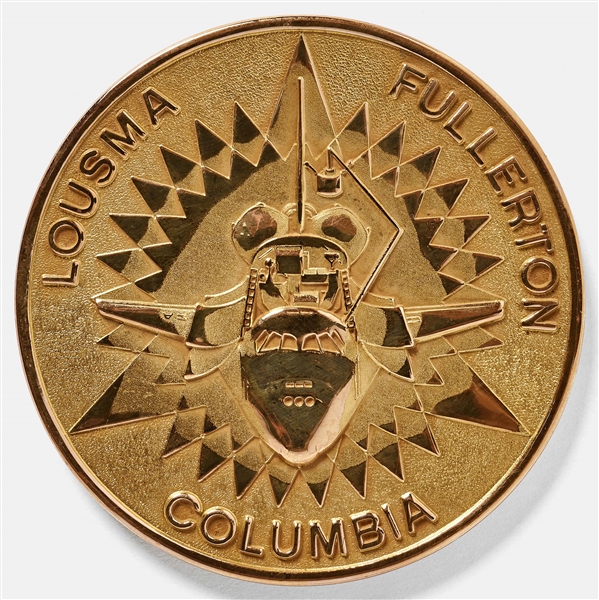 Sally Ride's Personally Owned STS-3 Space Shuttle Columbia Gold Robbins Medal