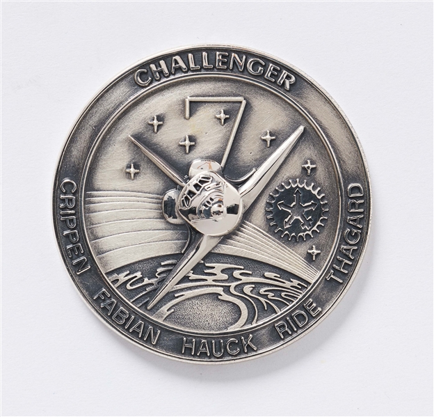 Sally Ride's Personally Owned STS-7 Space Shuttle Challenger Flown Robbins Medal -- Ride Made History as the First Female Astronaut on This Mission