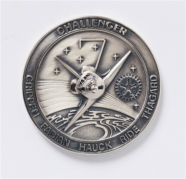 Sally Ride's Personally Owned STS-7 Space Shuttle Challenger Flown Robbins Medal -- Ride Made History as the First Female Astronaut on This Mission