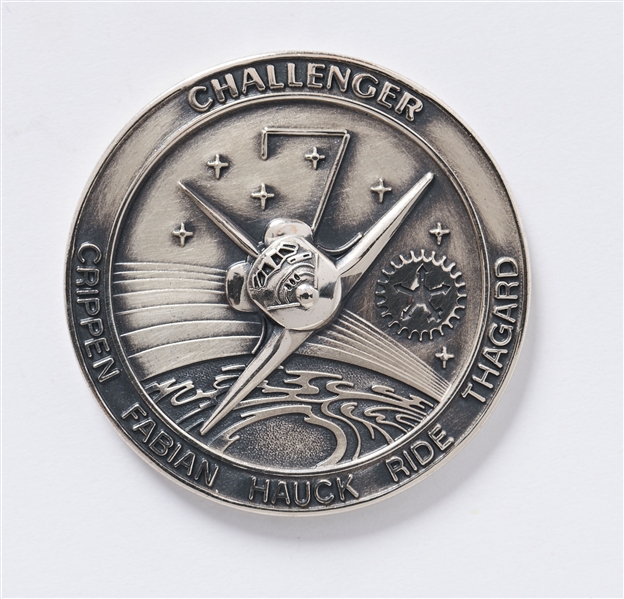 Sally Ride's Personally Owned STS-7 Space Shuttle Challenger Flown Robbins Medal -- Ride Made History as the First Female Astronaut on This Mission