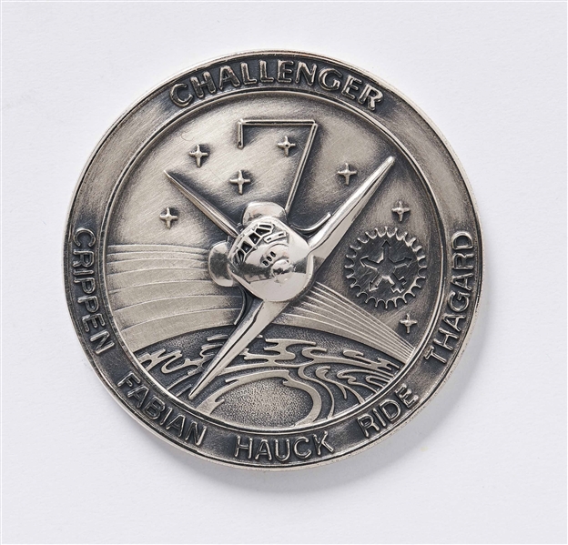 Sally Ride's Personally Owned STS-7 Space Shuttle Challenger Flown Robbins Medal -- Ride Made History as the First Female Astronaut on This Mission