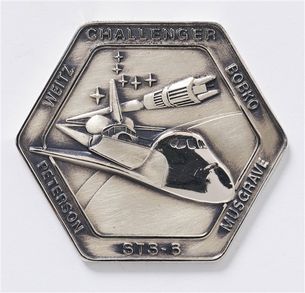 Sally Ride's Personally Owned STS-6 Space Shuttle Challenger Robbins Medal