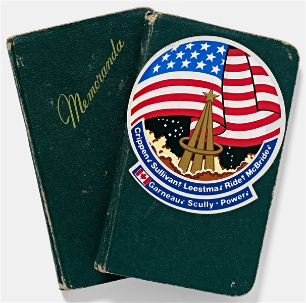 Sally Ride's Personal Diaries for STS-41-G, Describing Every Aspect of the Mission from Pre-Flight to Debrief -- ''...strange sensation when you 1st close your eyes: feel like you're still moving...''
